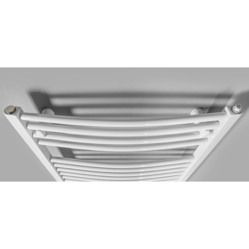 Aqualine - Електричний для ванної кімнати радіатор ORBIT-E 300W/230V 96 см білий закруглений