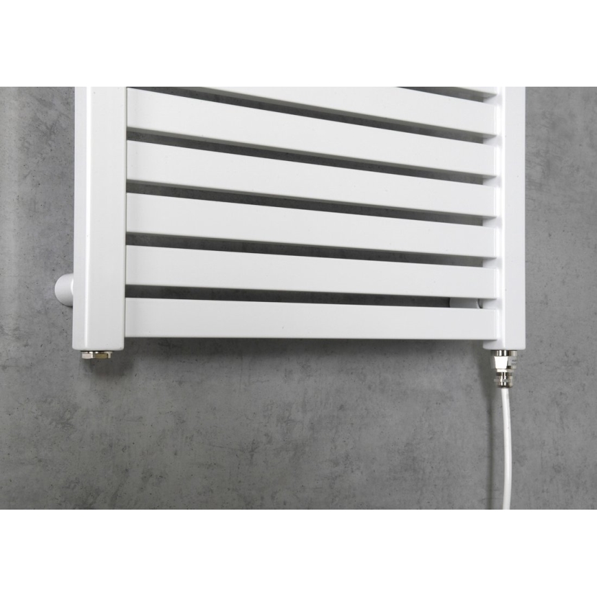 Aqualine - Електричний для ванної кімнати радіатор TONDI-E 300W/230V 97 см білий прямий