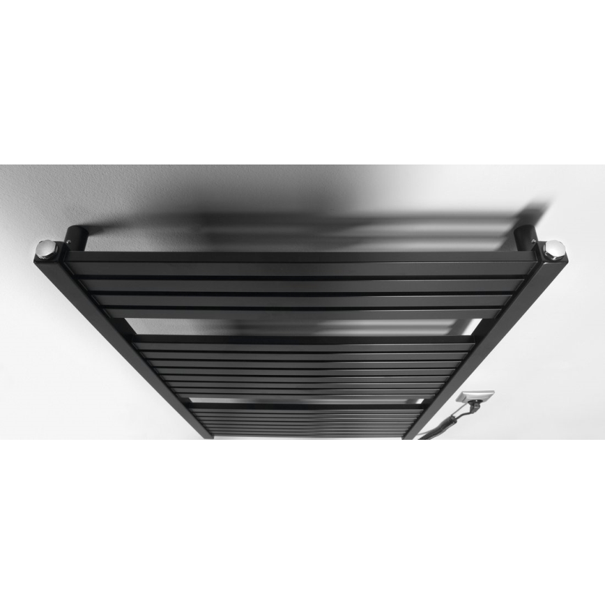 Aqualine - Електричний для ванної кімнати радіатор TONDI-E 400W/230V 97 см матовий чорний прямий