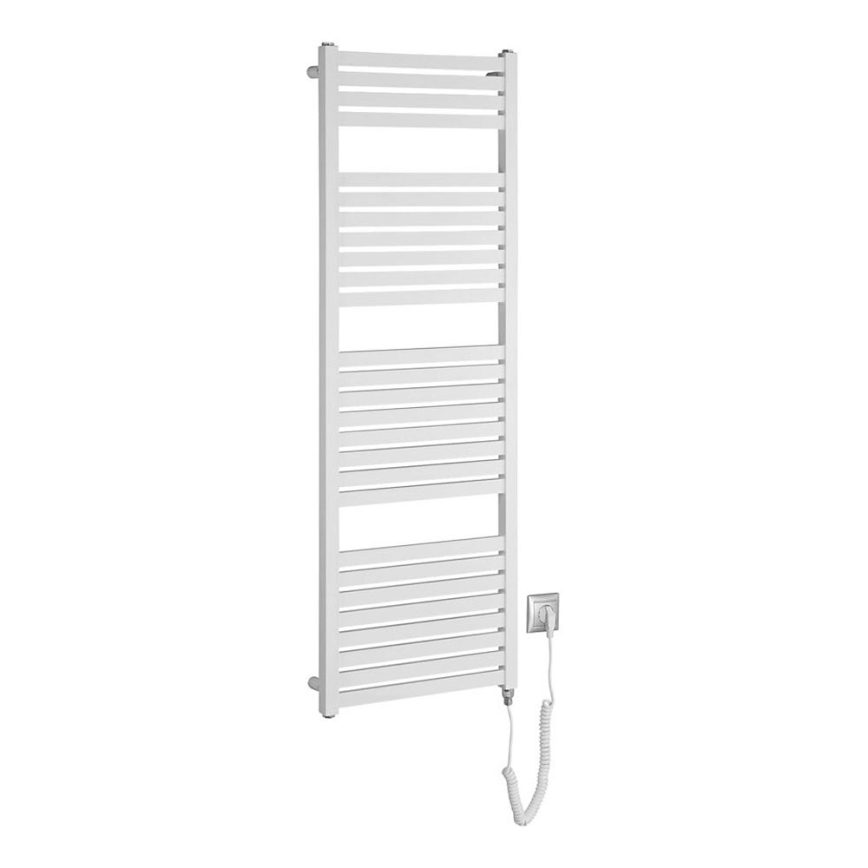 Aqualine - Електричний для ванної кімнати радіатор TONDI-E 500W/230V 133 см білий прямий