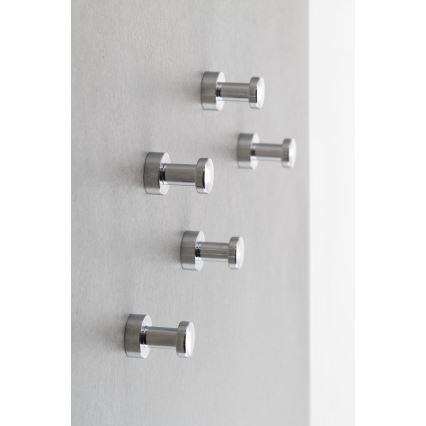Aqualine - НАБІР 5x Настінний гачок SAMBA блискучий хром