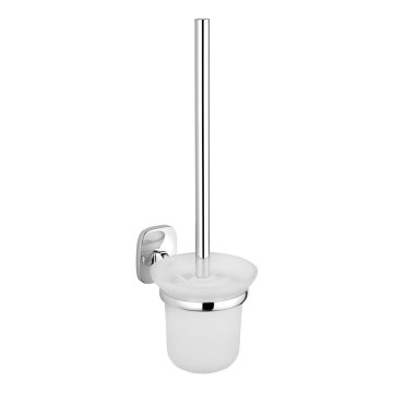 Aqualine - Настенный ершик для унитаза RUMBA молочное стекло/блестящий хром