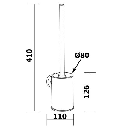 Aqualine - Настенный ершик для унитаза SAMBA черный