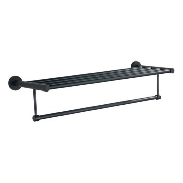 Aqualine - Настінна вішалка для рушників SAMBA 21x62,5 см чорний