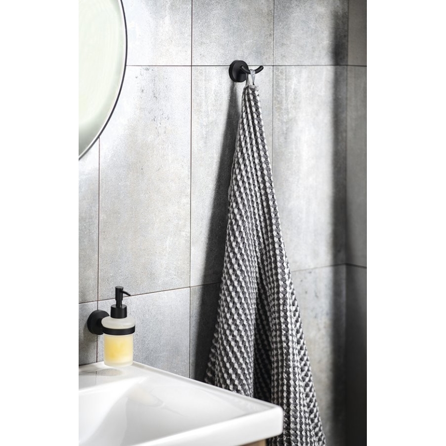 Aqualine - Настінна вішалка для рушників SAMBA чорний