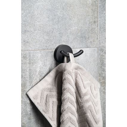 Aqualine - Настінна вішалка для рушників SAMBA чорний