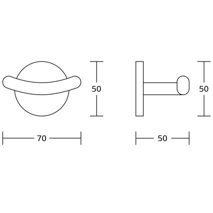 Aqualine - Настінна вішалка для рушників SAMBA чорний