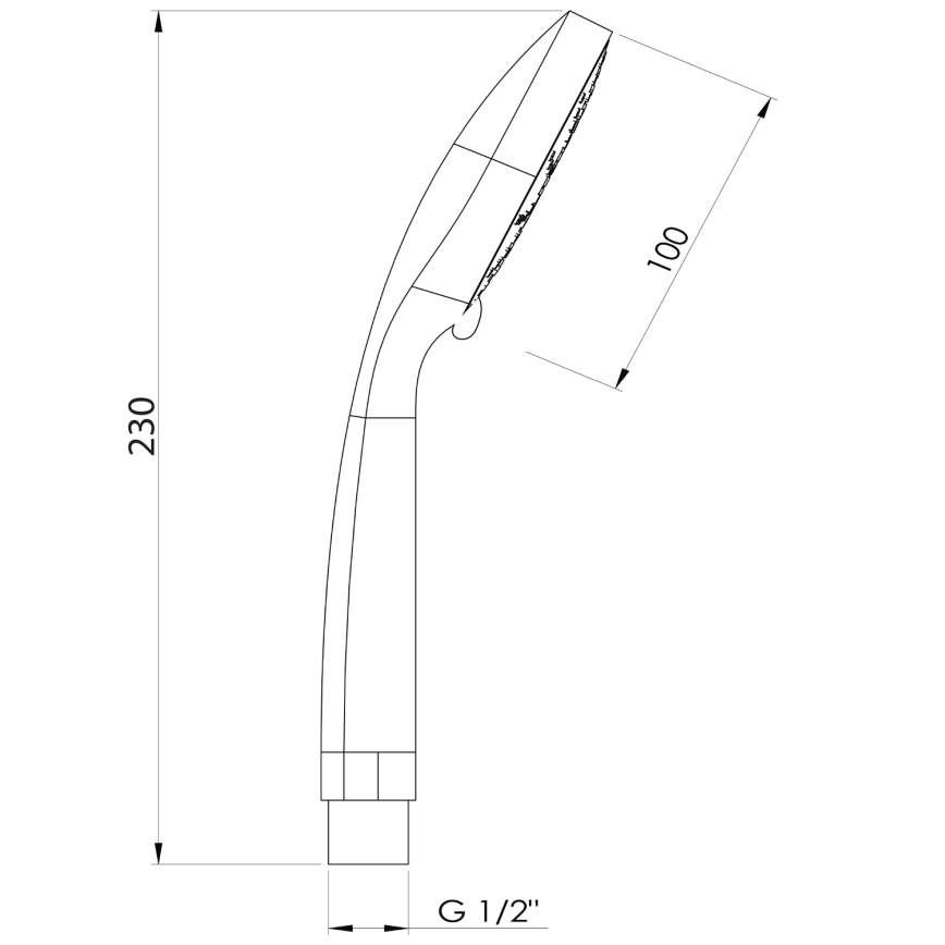 Aqualine - ручная душевая лейка, диаметр 10 см, полированный хром