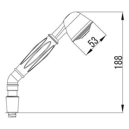 Aqualine - Ручний душ VICTORIA латунь/глянцевий хром