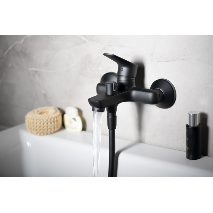 Aqualine - Смеситель для ванны LOTTA матовый черный