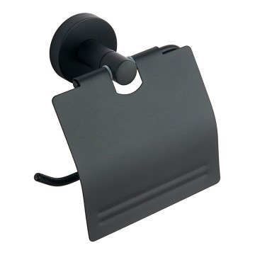 Aqualine - Тримач для туалетного паперу із кришкою SAMBA чорний