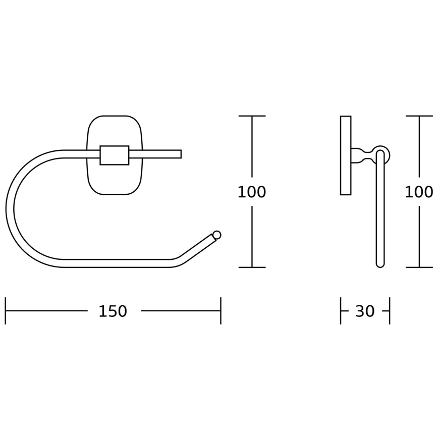 Aqualine - Тримач для туалетного паперу RUMBA глянцевий хром