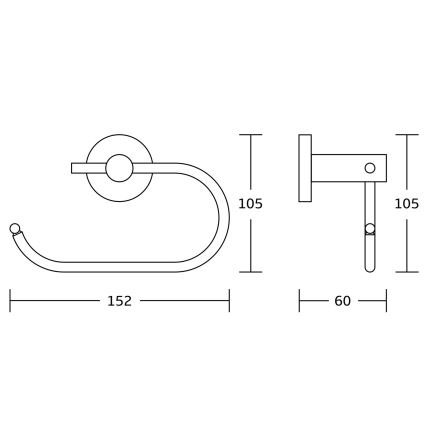 Aqualine - Тримач для туалетного паперу SAMBA чорний