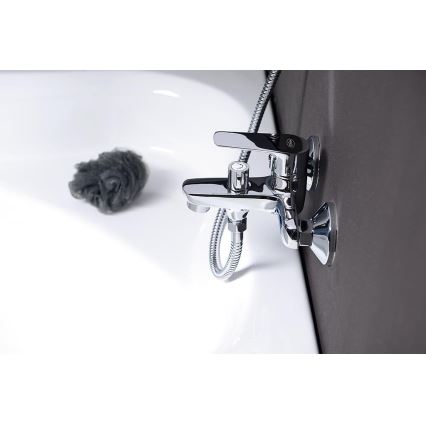 Aqualine - Ванночный смеситель LOTTA, блестящий хром