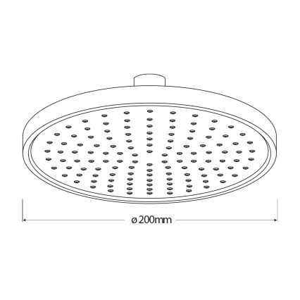 Aqualine - Верхній душ діаметр 20 см матовий чорний