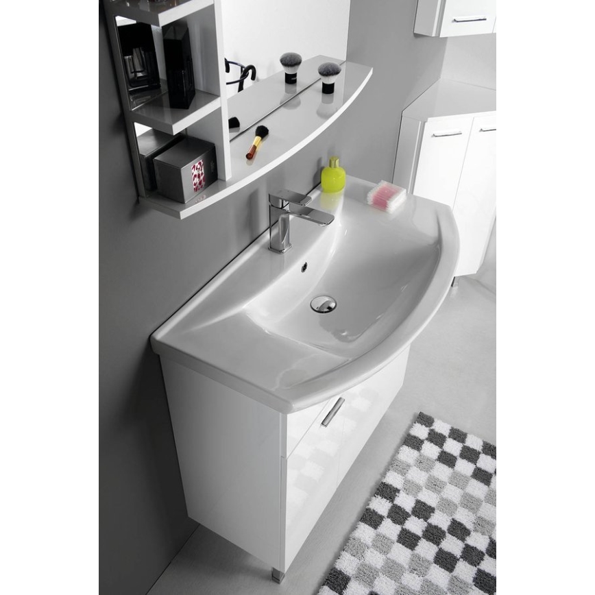 Aqualine - Врізний умивальник ZERO 86x50 см кераміка/білий
