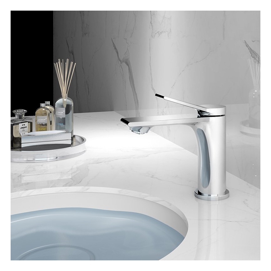 Aqualine - Змішувач для умивальника BOLERO глянцевий хром