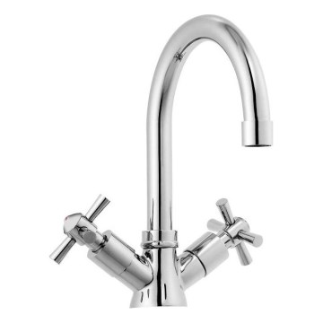Aqualine - Змішувач для умивальника XENIA RETRO 22,2 см, глянцевий хром