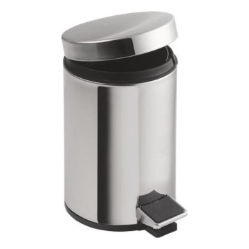 Aqualine - Кошик для сміття SIMPLE LINE 12 л полірована нержавіюча сталь