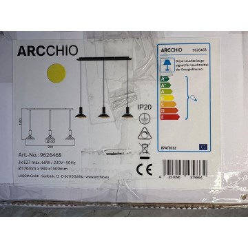 Arcchio - Підвісна люстра JAIKA 3xE27/60W/230V