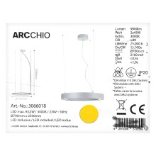 Arcchio - Светодиодная подвесная люстра PIETRO 2xLED/45W/230V