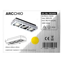 Arcchio - Светодиодный потолочный светильник RONKA 3xGU10/11,5W/230V