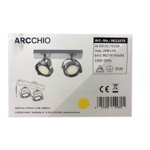 Arcchio - Светодиодный точечный светильник с регулированием яркости MUNIN 2xES111/GU10/11,5W/230V