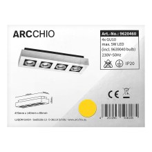 Arcchio - Светодиодный точечный светильник VINCE 4xGU10/10W/230V