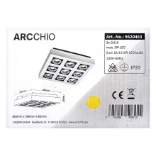 Arcchio - Светодиодный точечный светильник VINCE 9xGU10/230V