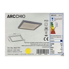 Arcchio - Світлодіодний стельовий світильник з регулюванням яскравості SOLVIE LED/20W/230V