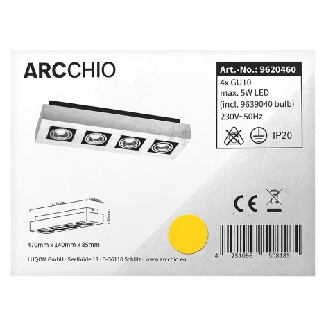 Arcchio - Точковий LED світильник VINCE 4xGU10/10W/230V