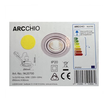 Arcchio - Вбудований світильник SOPHIA 1xGU10/50W/230V