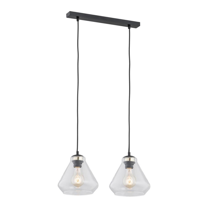 Argon 0854 - Підвісна люстра DECORATO 2xE27/15W/230V чорний