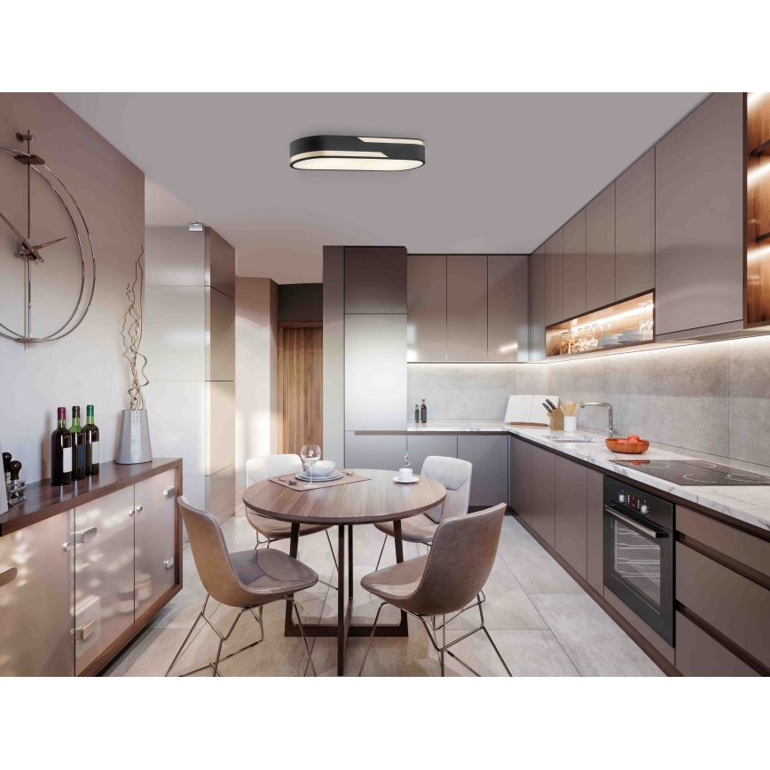 Argon 0904 - Стельовий світильник TONI 2xE27/15W/230V чорний/золотий