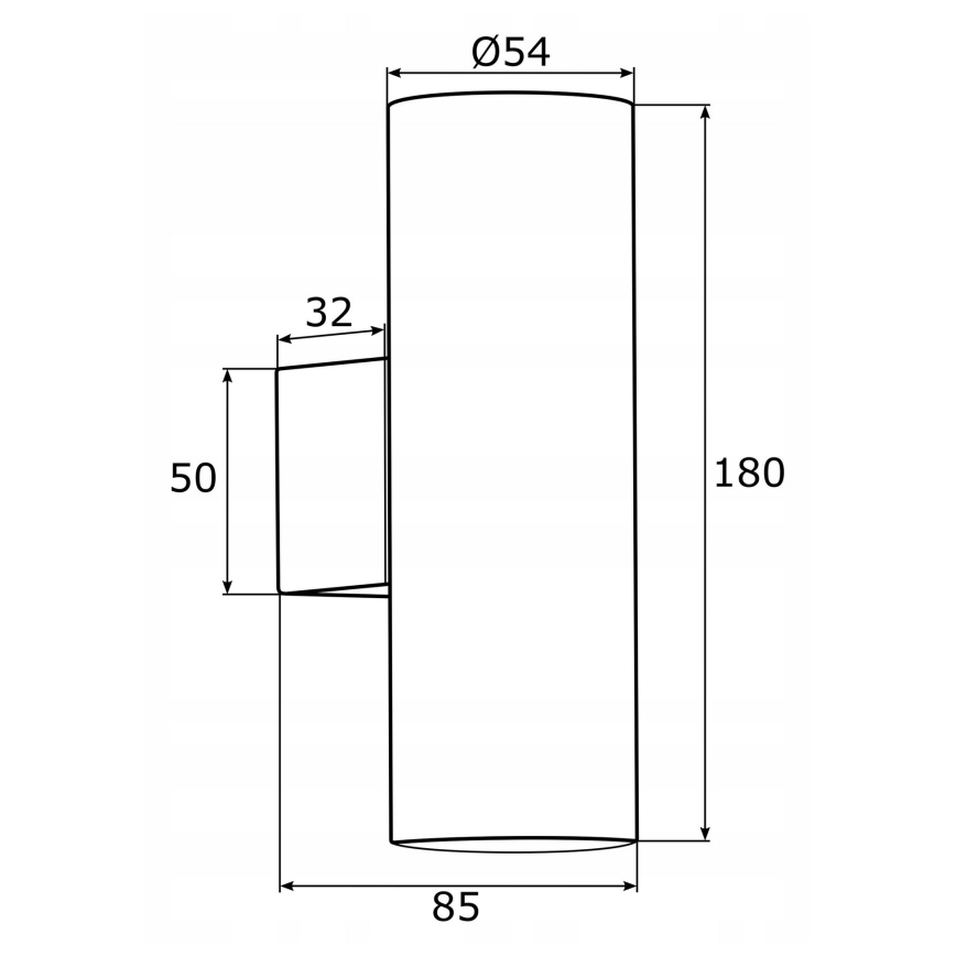 Argon 0910 - Настенный светильник MITOS 2xGU10/5W/230V белый
