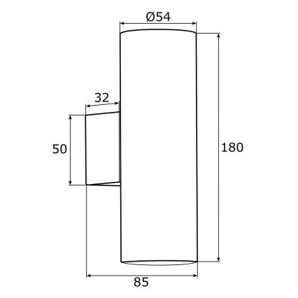 Argon 0912 - Настінний світильник MITOS 2xGU10/5W/230V глянцевий хром