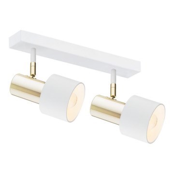 Argon 0927 - Точечный светильник DORIA 2xE27/15W/230V белая/латунь