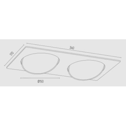 Argon 1046 - Встраиваемый светильник OLIMP 2xGU10-AR111/12W/230V белый