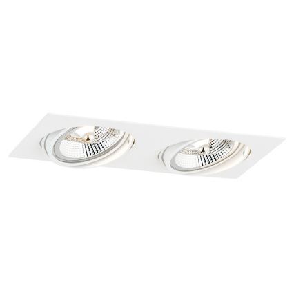 Argon 1046 - Светодиодный встраиваемый светильник OLIMP 2xGU10-AR111/12W/230V белый