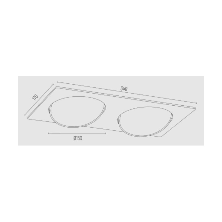 Argon 1046 - Светодиодный встраиваемый светильник OLIMP 2xGU10-AR111/12W/230V белый