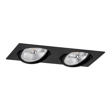 Argon 1047 - Светодиодный встраиваемый светильник OLIMP 2xGU10-AR111/12W/230V черный