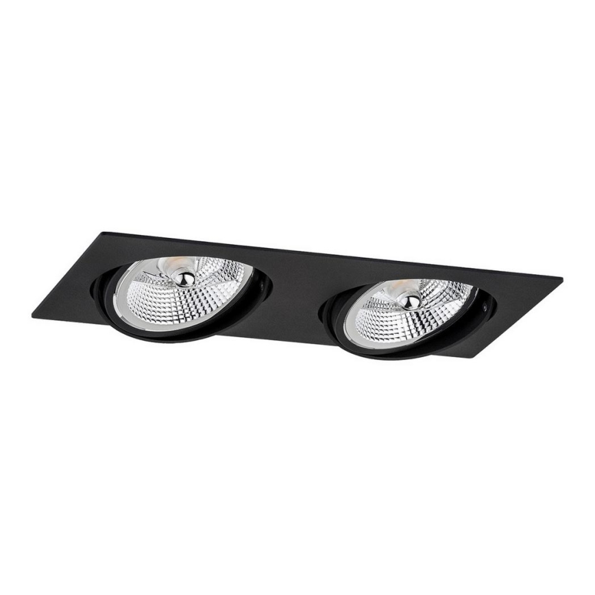 Argon 1047 - Светодиодный встраиваемый светильник OLIMP 2xGU10-AR111/12W/230V черный