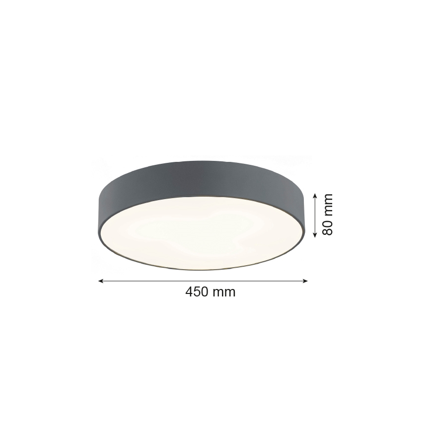 Argon 1187 - Потолочный светильник DARLING 3xE27/15W/230V диаметр 45 см серый