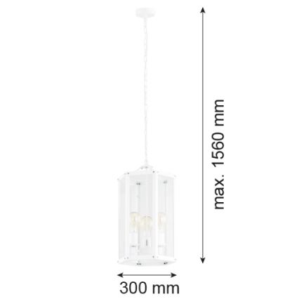 Argon 1251 - Люстра на ланцюгу BODRUM 3xE27/15W/230V білий