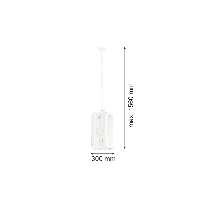 Argon 1251 - Люстра на ланцюгу BODRUM 3xE27/15W/230V білий