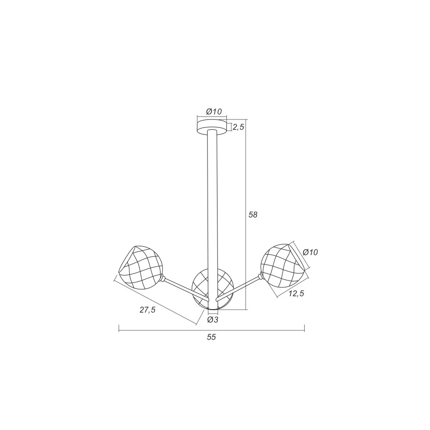 Argon 1358 - Світлодіодна підвісна люстра BELLUNO 3xLED/5W/230V