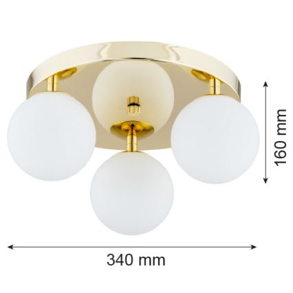 Argon 1413 - Потолочный светильник для ванной комнаты FLAVIO 3xE14/7W/230V IP44