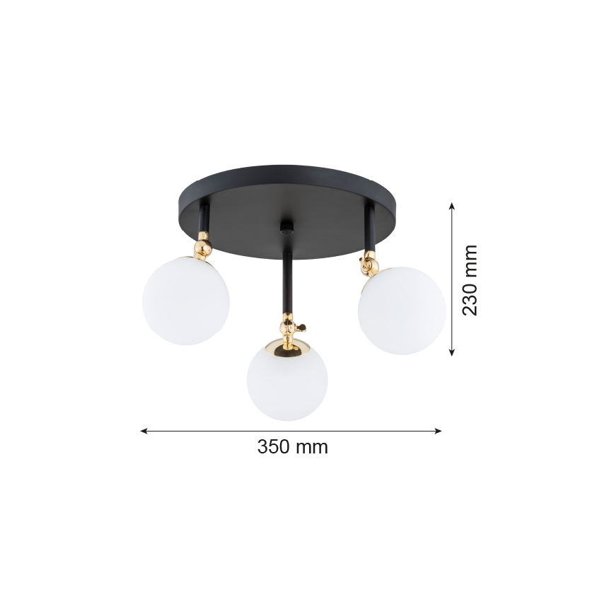 Argon 1436 - Пристельова люстра для ванної LATINA 3xE14/40W/230V IP44