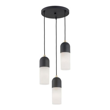 Argon 1467 - Люстра на тросе BURGOS 3xE27/15W/230V черная