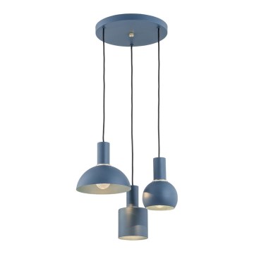 Argon 1471 - Люстра на тросе SINES 3xE27/15W/230V синяя